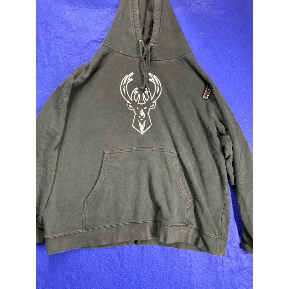 Gorpcore Mens NBA‎ Milwaukee Bucks Hoodie 2XL Black